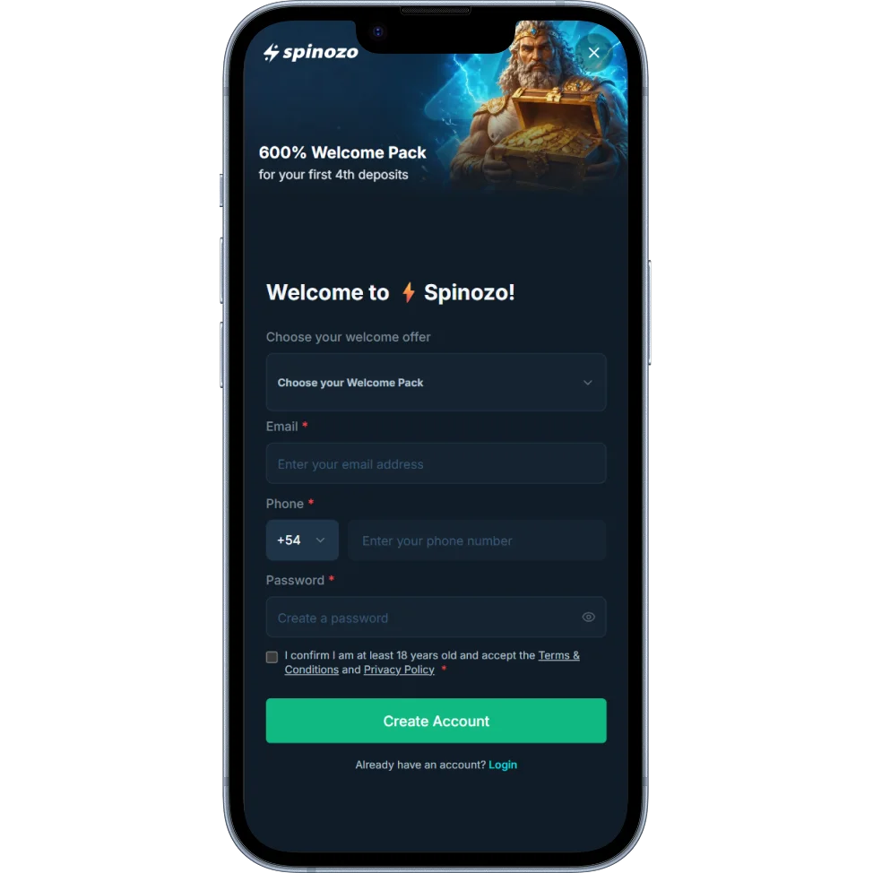 Spinozo Casino Registrierung